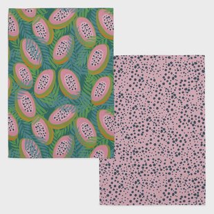 Set van 2 theedoeken Papaya | Aware