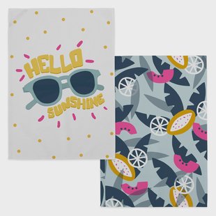 Set van 2 theedoeken Hello Sunshine | Aware