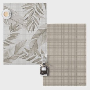 Set van 2 theedoeken Feuille | Blanc