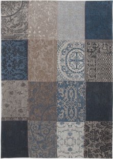 Louis de Poortere - 8108 Vintage Multi Blue Denim - 80x150 cm Vloerkleed
