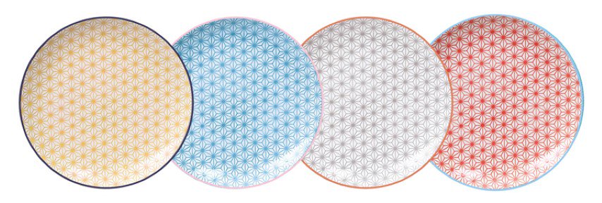 Dinerborden Set - Tokyo Design Studio - Star Wave - 25.7x3cm - 4 stuks