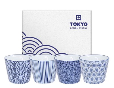 Japanse Koppen Set - Nippon Blue - Tokyo Design Studio - 4-delig - 180ml - 8.3x6.5cm