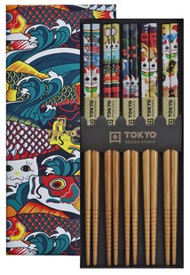 Chopsticks Set 5 Paar - Tokyo Design Studio - Lucky & Koinobori