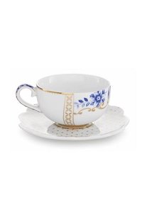 Pip Studio Royal White Espresso Kop & Schotel - Officiële Webshop