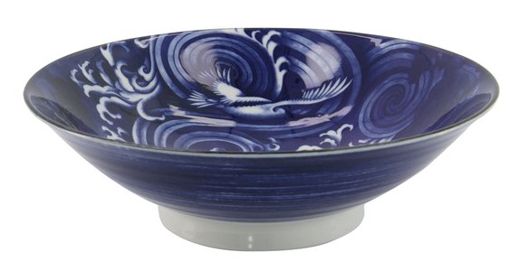 Japanse Porseleinen Kom - Tokyo Design Studio - Japonism Crane - 1600ml - 25.2x7.7cm