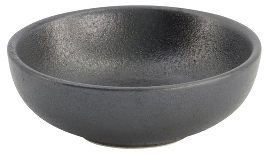 Matzwart keramiek schaaltje - Tokyo Design Studio Yuzu Black - 7.2x2.1cm