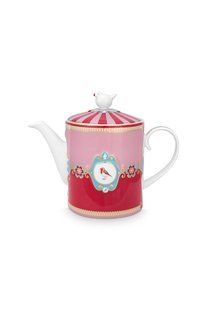 Pip Studio Love Birds Theepot Medium Rood/Roze Pip Studio Love Birds Theepot Medium Rood/Roze