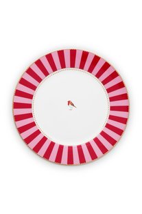 Pip Studio Love Birds Dinerbord Rood/Roze 26,5 cm