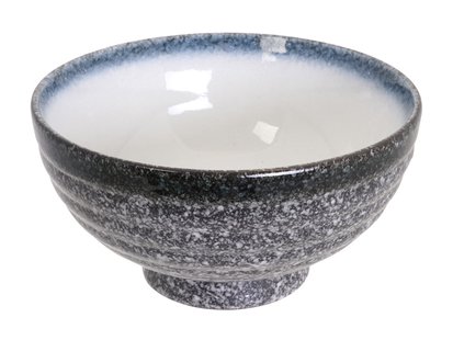 Grijze Witte Kom Tajimi - Porselein - 1500ml - 19x9.5cm
