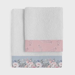 Set van 2 handdoeken Soft bouquet | Happy Friday