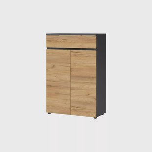 Lage dichte kantoorkast Rio Grafiet Eiken