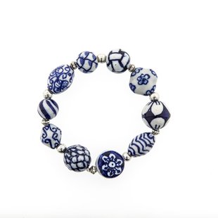Armband Delfts blauwe kralen