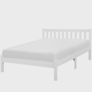 Beliani - FLORAC - Tweepersoonsbed - Wit - 140 x 200 cm - Dennenhout
