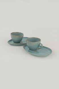 Set van 2 koffiekopjes en schotels Retro | Hermia