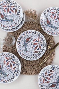 Set van 6 dessertborden Bloom | Hermia