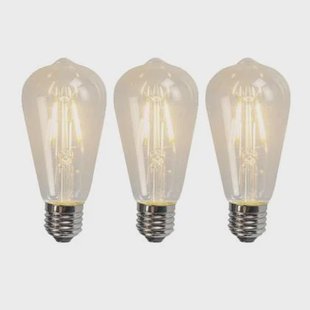 LUEDD Set van 3 E27 LED filament lamp ST64 4W 320 lm 2700K LUEDD Set van 3 E27 LED filament lamp ST64 4W 320 lm 2700K