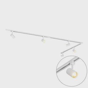 QAZQA Modern railsysteem met 5 spots wit 1-fase - Iconic Jeana