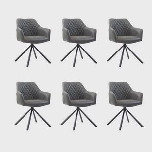 Bronx71 Industriële eetkamerstoel Dex antraciet eco-leer -