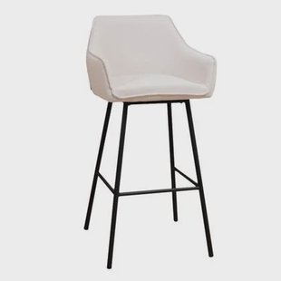 Bronx71 Scandinavische barkruk Andor gerecyclede stof off white 65-78