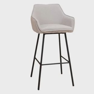 Bronx71 Scandinavische barkruk Andor gerecyclede stof grijs 65-78 cm