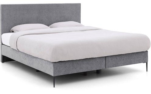 Goossens Boxspring Ease One Incl. Matras, Vlak 160 x 200 cm (=2x 80 x 200 cm) met hoofdbord + 2x matras shapes 1