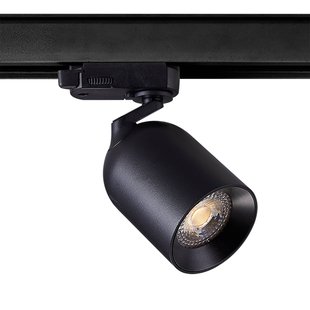 Arcchio railspot Brinja, zwart, Ø 7 cm, 3-fasen