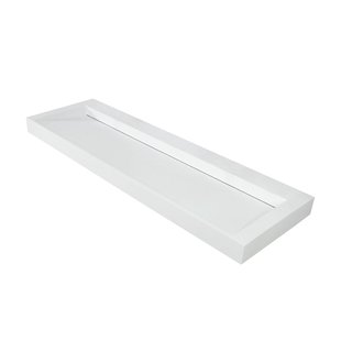 Wastafel BWS Hoya 140x45.5 cm Zonder Kraangat Mat Wit