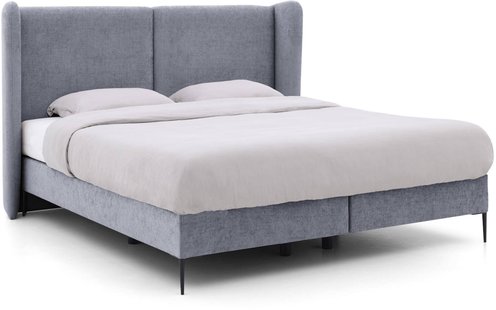 Goossens Boxspring Ease Classic Incl. Matras, Vlak 140 x 200 cm (=2x 70 x 200 cm) met hoofdbord + 2x matras shapes 1