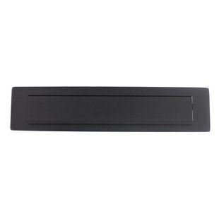 Intersteel Brievenbus met klep / regenrand van rvs in mat zwart Intersteel Brievenbus met klep / regenrand van rvs in mat zwart