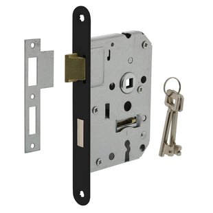 Dulimex Woningbouw klavier dag- en nachtslot zwart 55 mm