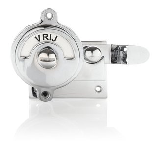 De Oude Deurklink WC Slot - Hendel vrij-bezet nikkel