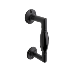 De Oude Deurklink Handgreep klein ronde rozetten - mat zwart