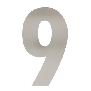Intersteel Huisnummer 9 XXL hoogte 50 cm geborsteld RVS