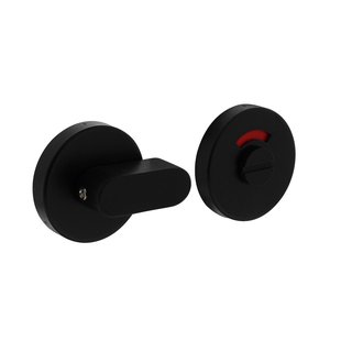 Intersteel WC slot comfortknop rond verdekt RVS mat zwart