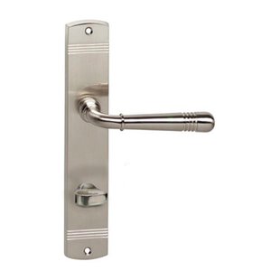 Intersteel Deurklink Helena op schild WC slot 63mm nikkel mat