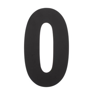 Intersteel Huisnummer 0 XXL hoogte 50 cm RVS/mat zwart