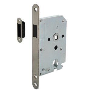 Intersteel Woningbouw magneet cilinder dag- en nachtslot geborsteld RVS 55mm