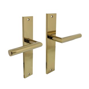 Intersteel Deurklink Bastian op schild 245x45 mm blind messing titaan PVD