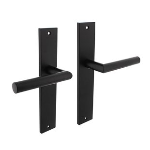 Intersteel Deurklink Bastian op schild blind mat zwart