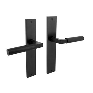 Intersteel Deurklink Bau-Stil op schild in mat zwart