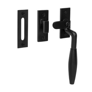 De Oude Deurklink Klassiek Raamsluiting, verstevigd, mat zwart, rechts