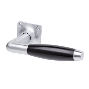 De Oude Deurklink Deurklink Klassiek geveerd mat nikkel vierkante rozetten