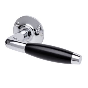 De Oude Deurklink Deurklink Klassiek geveerd glanzend nikkel rond rozet