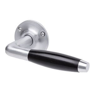 De Oude Deurklink Deurklink Klassiek geveerd mat nikkel ronde rozetten