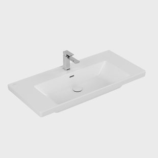 Wastafel Villeroy & Boch Subway 3.0 Met CeramicPlus 1 Kraangat Met Overloop 100x47x16.5 cm Stone White