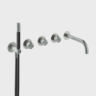 Afbouwdeel Hotbath Archie Bad Thermostaat 2 Stopkranen Met Uitloop RVS316