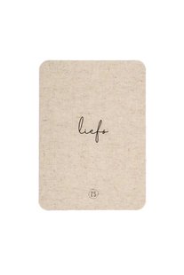 Zusss linnen kaart met envelop liefs