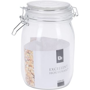 Excellent Houseware Voorraadpot Met Deksel 1000ml Met Klem