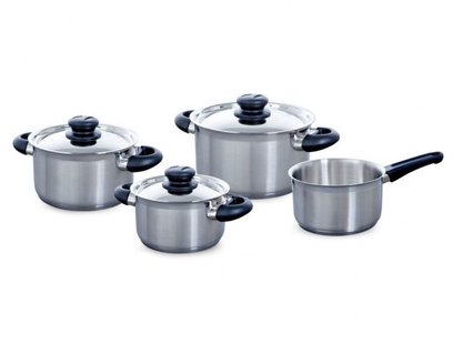 BK Karaat Plus 4-Delige Pannenset RVS