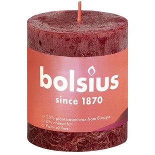 Bolsius Kaars 80X68mm Donker Rood